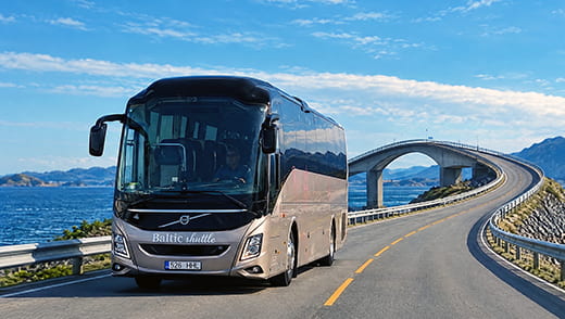 Baltic Shuttle Volvo-Reisebus in Norwegen