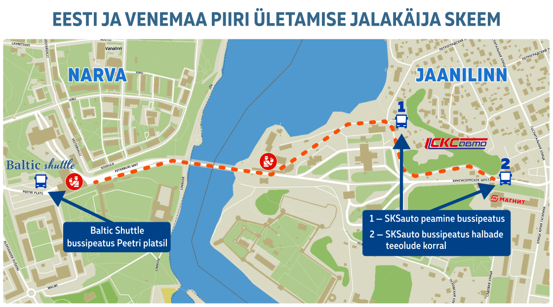 Narva-Ivangorodi piiritee kaart