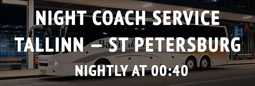 Night coach service from Tallinn to Saint Petersburg